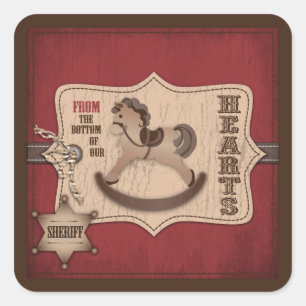 Cuadrada Cowboy Baby Square TY Pegatina