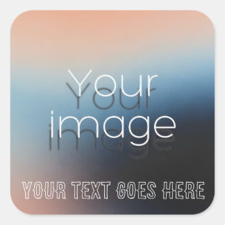 Cuadrada Crea tu propia pegatina de foto personalizada con
