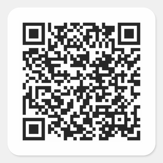 Cuadrada Crear su propio Pegatina cuadrado de código QR (Anverso)