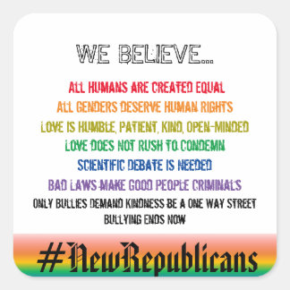 Cuadrada Creemos que II Pegatina cuadrado