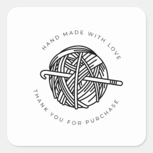 Cuadrada CROCHET ESPECIAL GRACIAS AL Pegatina DEL Cliente