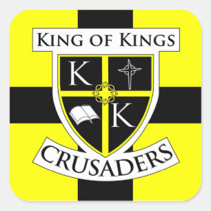 Cuadrada Crusaders cuadrados Pegatina grande