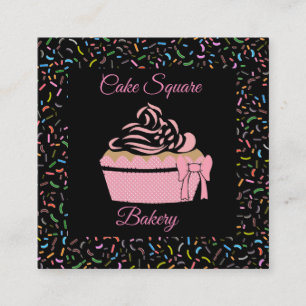 Cuadrada Cuadrado de panadería, tarjeta de visita de 2,5" x