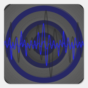 Cuadrada Cuadrado pegatina azul oscuro