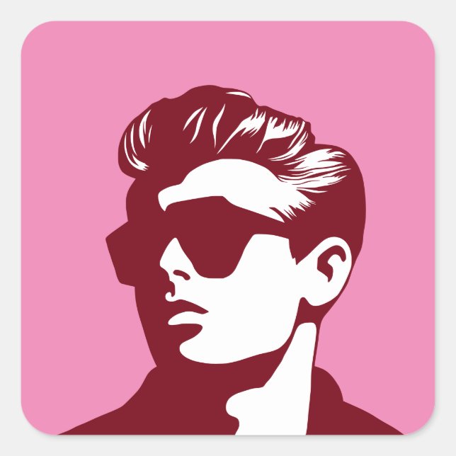 Cuadrada Cualquier Pegatina de Guay Guy Square (Anverso)