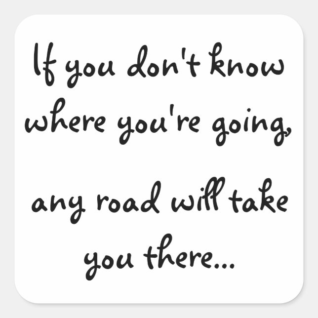 Cuadrada Cualquier pegatina de Road Square (Anverso)