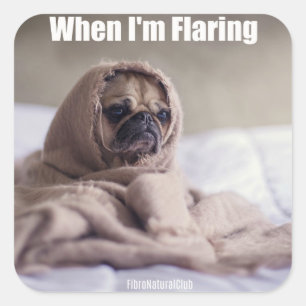 Cuadrada Cuando soy pegatina del Fibromyalgia el señalar