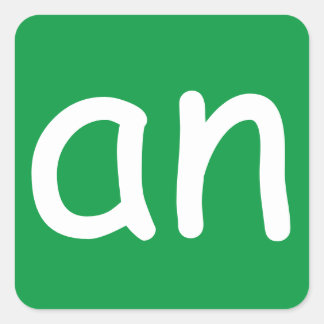 Cuadrada CVC Words ‘-an’ Pegatina