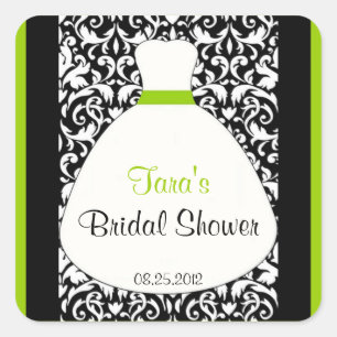 Cuadrada Damask Bridal Pegatina
