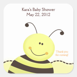 Cuadrada Dejemos que se haga el Pegatina favorito de la Bee