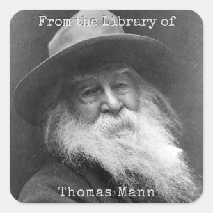 Cuadrada Del Pegatina de la Librería Walt Whitman