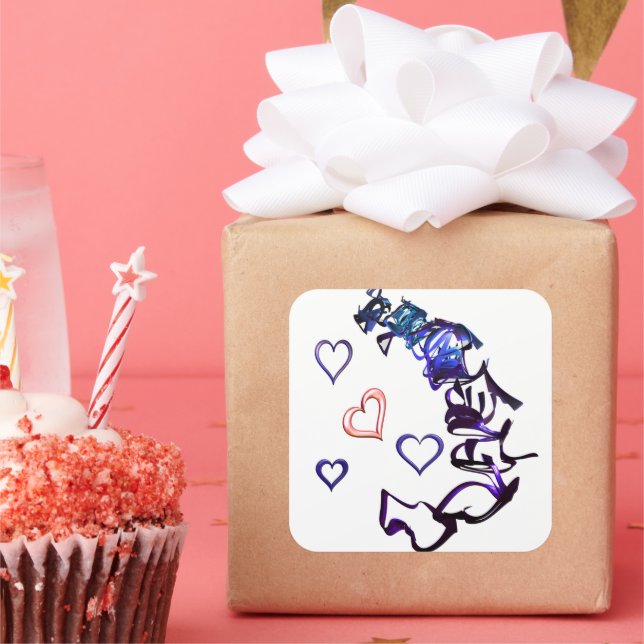 Cuadrada Desencadenar mi Pegatina cardíaco (Fiesta)