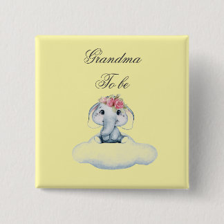 Cuadrada Días soñados con Rosie the Elephant. Chapa