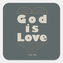 Cuadrada Dios es Pegatina de amor