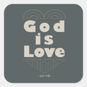 Cuadrada Dios es Pegatina de amor