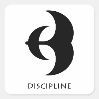 Cuadrada Disciplina ( Akoko Nan ) Pegatina de Símbolo Adink