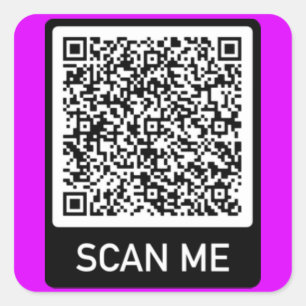 Cuadrada Diseñar su propio ejemplo de Pegatina de código QR