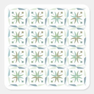 Cuadrada Diseño de pegatina de patrón de mosaico geométrico