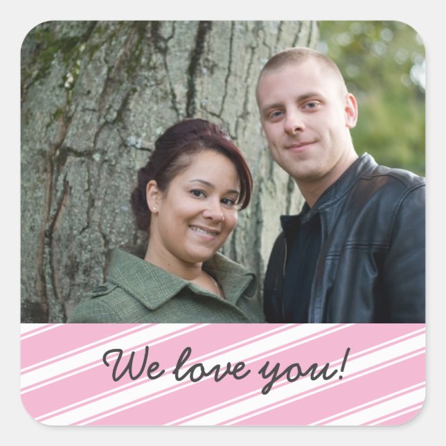 Cuadrada Diseño personalizado de Pegatina de patrones de ba (Anverso)