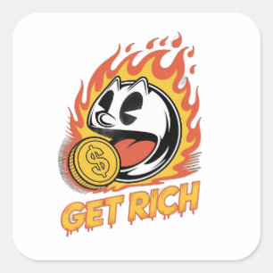 Cuadrada diseño personalizado pegatina en vidrio