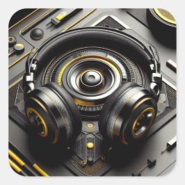 CUADRADA DJ PEGATINA