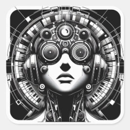 CUADRADA DJ PEGATINA