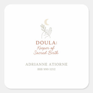 Cuadrada Doula Keeper de Sacred Birth cita al pegatina