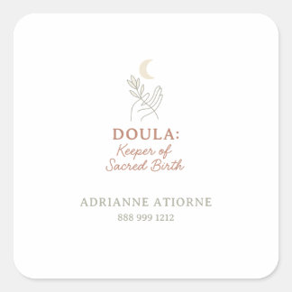 Cuadrada Doula Keeper de Sacred Birth cita al pegatina