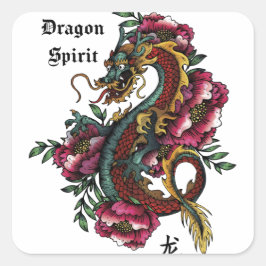 Cuadrada Dragon Spirit Pegatina