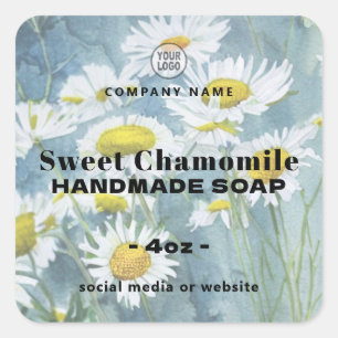 Cuadrada Dulce Chamomile Soap Square Pegatina