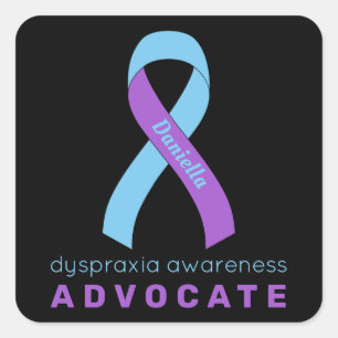 Cuadrada Dyspraxia Advocate Pegatina de la Plaza Negra