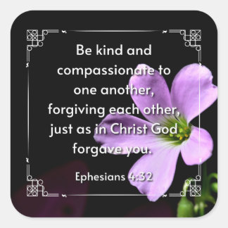 Cuadrada Efesios 4:32 pegatina cuadrado