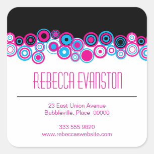 Cuadrada Effervescencia Pegatina de contacto personal