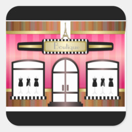 Cuadrada Eiffel Tower Paris Moda Boutique Pegatina francés