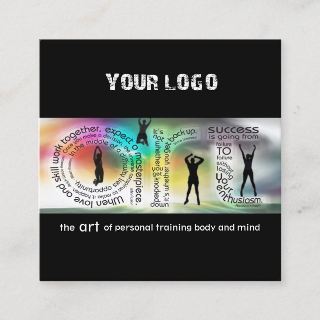 Cuadrada El arte de la tarjeta de visita Coaching (Anverso)