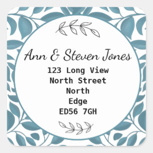 Cuadrada El cambio de dirección deja pegatina cuadrado