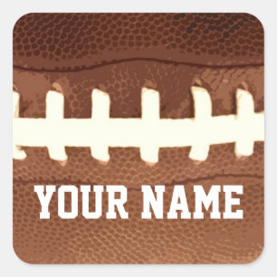 Cuadrada El fútbol ata al pegatina personalizado gráfico