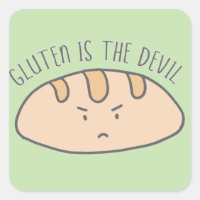 El gracioso Gluten es el Pegatina del diablo