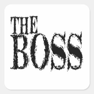 Cuadrada El pegatina de Boss