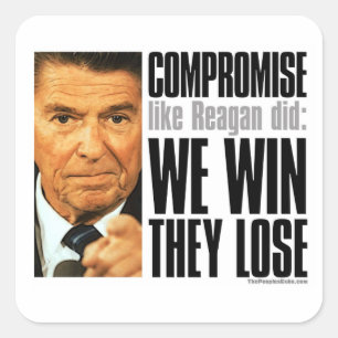 Cuadrada El Pegatina de compromiso de Reagan