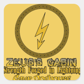 Cuadrada El Pegatina de la Fuerza de Cabina de Zeus