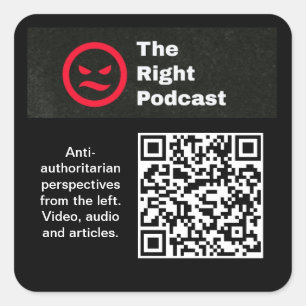 Cuadrada El Pegatina de podcast correcto