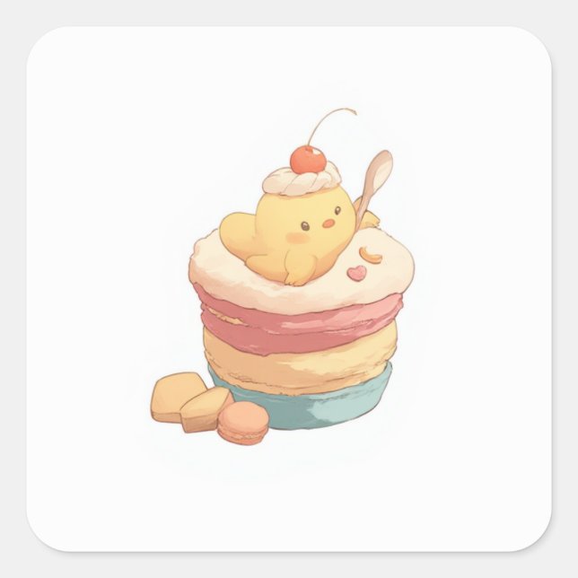 Cuadrada El Pegatina de Sweet Lover (Anverso)