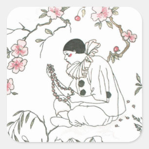 Cuadrada El Pegatina soñado de Pierrot