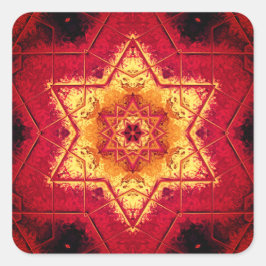 Cuadrada El piso del diablo - patrones pegatina redondo clá