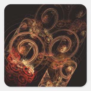 Cuadrada El sonido de la música abstracta Pegatina de Art 