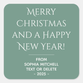 Cuadrada Elegancia silenciosa Océano Verde azulado pegatina