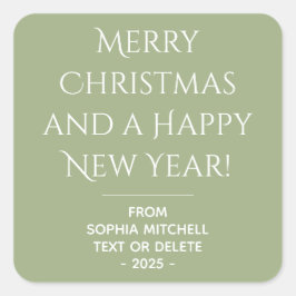 Cuadrada Elegancia silenciosa Tranquila sabia pegatina de N