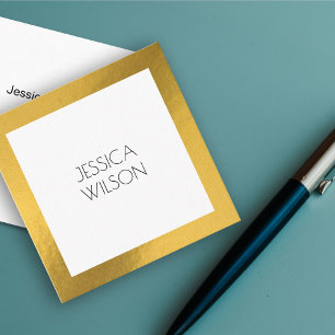 Cuadrada Elegante moda con tarjeta de visita de Relieve met