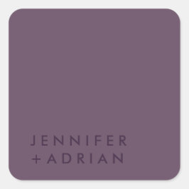 Cuadrada Elegante Pastel Pegatina minimalista moderno cuadr